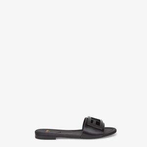 Fendi Leather Slides Sandals Ff IT 37 Women